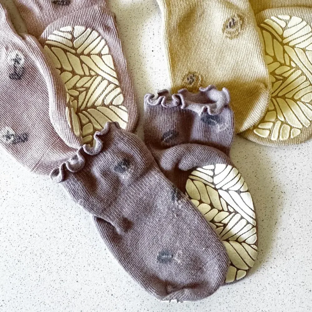Little Yoga Socks - 3 Pairs of Stay-On Baby & Toddler Non-Slip Socks